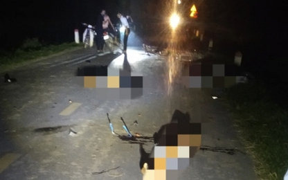 Tai nạn liên hoàn, 5 nam thanh niên đi chơi Trung thu tử vong
