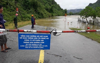 Nghệ An: Nhiều tuyến Quốc lộ bị chia cắt do mưa lũ