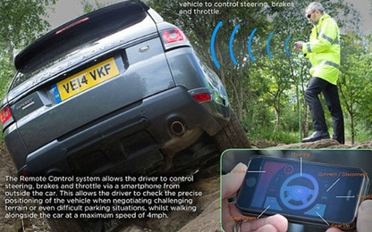 Lái xe Range Rover bằng smartphone