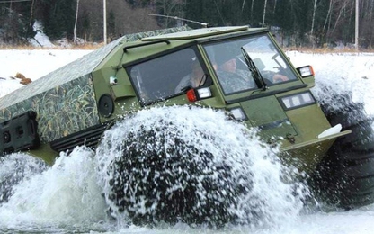 Xe vận chuyển quân sự tí hon “vượt mọi địa hình” của Nga