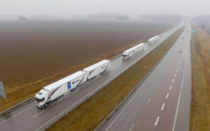 Thử nghiệm thành công xe tải tự hành chạy xuyên châu Âu