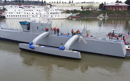 DARPA cho chạy thử tàu săn ngầm không người lái ACTUV