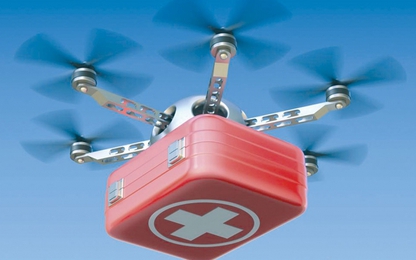 Độc đáo những chiếc drone vận chuyển thiết bị y tế cứu người