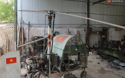 Thợ cơ khí xứ Nghệ chế tạo “máy bay trực thăng” từ đống đổ nát