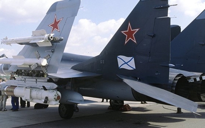 Tiêm kích Nga bị rơi khi hạ xuống tàu sân bay ở bờ biển Syria