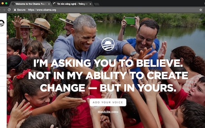 Obama ra website mới sau khi rời Nhà Trắng