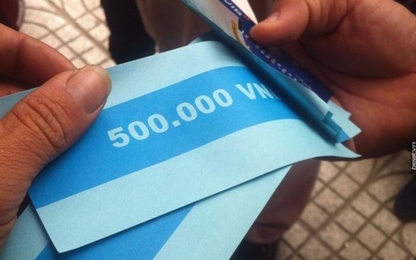 Rút tiền ATM, khách nhận được giấy in số 500.000 VNĐ