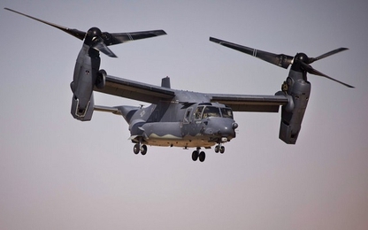 Mỹ sẽ trang bị vũ khí bắn đạn 'vô hình' cho trực thăng V-22 Osprey