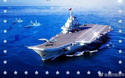 Tàu Mỹ, máy bay Nga bị ghép nhầm vào poster hải quân Trung Quốc