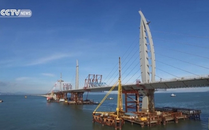 Trung Quốc sắp hoàn thành cầu vượt biển dài nhất thế giới