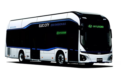 Xe buýt điện của Huyndai có thể đi gần 300 km