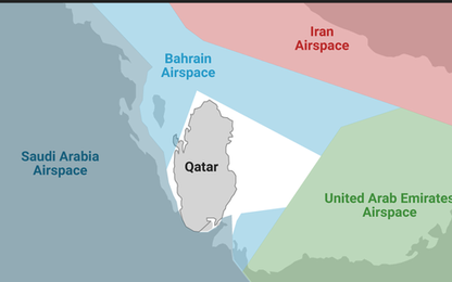 Lý giải tình cảnh khốn cùng của Qatar Airways qua một tấm bản đồ