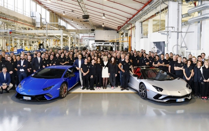 Lamborghini xuất xưởng 7.000 chiếc Aventador và 9.000 chiếc Huracan