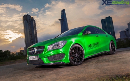Mercedes-Benz CLA 250 độ nổi bật với “bộ cánh” xanh lá, mâm Niche