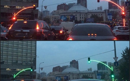 Đây là đèn giao thông tại Ukraine