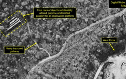 Triều Tiên xây đài quan sát vụ phá hủy bãi thử hạt nhân