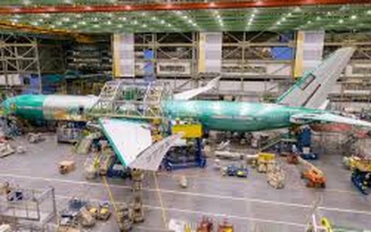 Boeing lắp ráp hoàn chỉnh máy bay phản lực cánh gập 777X