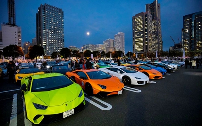 Hơn 200 siêu xe Lamborghini "đại náo" đường phố Nhật Bản