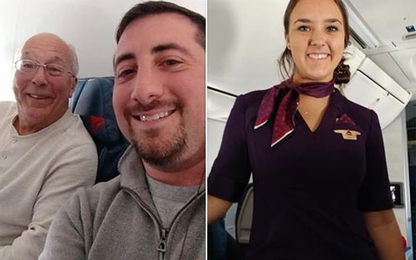 Bố bay quanh nước Mỹ đón Giáng sinh cùng con gái tiếp viên