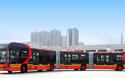 Xe buýt điện dài nhất thế giới với chiều dài lên tới 26 mét