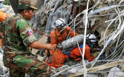 24 người chết trong vụ sập tòa nhà do Trung Quốc xây ở Campuchia