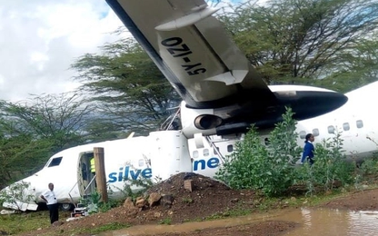 Máy bay trượt khỏi đường băng ở Kenya khi đang cất cánh
