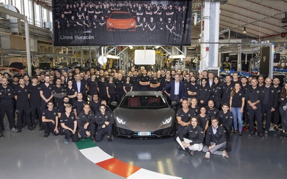 Lamborghini Huracan đã vượt tổng sản lượng 14.022 xe của Gallardo chỉ sau 5 năm