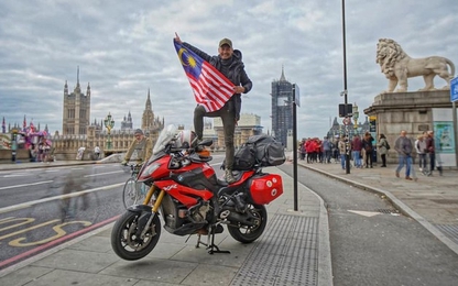 Biker Malaysia bị mất trộm xe khi đang đi vòng quanh thế giới