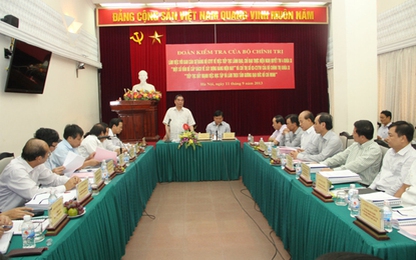 Đoàn công tác của Bộ Chính trị kiểm tra việc thực hiện Nghị quyết TW4 (Khóa XI) tại Ban cán sự Bộ GTVT