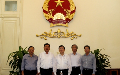 Bộ trưởng Đinh La Thăng báo cáo Chủ tịch nước về một số dự án giao thông trọng điểm tại Hải Phòng và Quảng Ninh