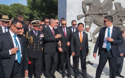 Bộ trưởng Đinh La Thăng tham dự Lễ Kỷ niệm lần thứ 100 Chiến thắng Canakkale