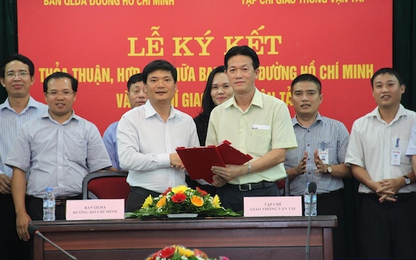 Tạp chí GTVT và Ban QLDA đường Hồ Chí Minh ký kết thỏa thuận hợp tác