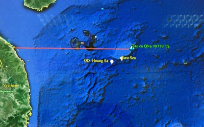 Cứu thuyền viên tàu QNa-90779-Ts bị liệt nửa người trên vùng biển Hoàng Sa