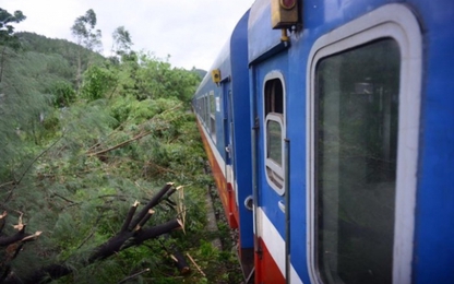 Ngành đường sắt buộc dừng nhiều chuyến tàu Bắc - Nam do bão số 10