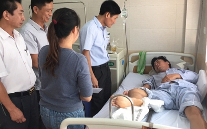 Công đoàn Đường sắt Việt Nam thăm lái tàu gặp nạn tại Bắc Giang