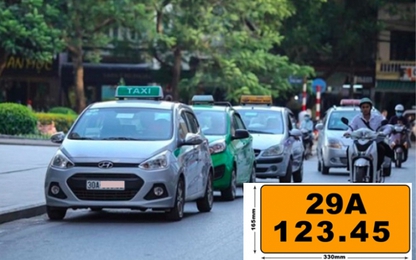 Hà Nội: Xe kinh doanh phải đổi sang biển số màu vàng trước 31/12/2021
