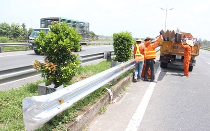 Đã khắc phục xong hư hỏng vụ tai nạn trên cao tốc Tp HCM-Trung Lương