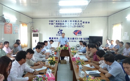 Thứ trưởng Nguyễn Hồng Trường kiểm tra Dự án cao tốc Hà Nội-Hải Phòng