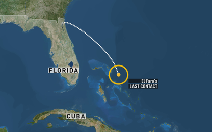 Tàu hàng Mỹ chở 33 người mất tích do bão: Phát hiện nhiều mảnh vỡ