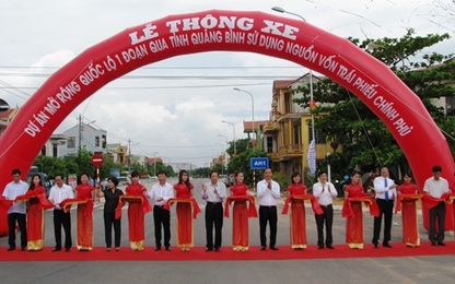 Thông xe hơn 80km mở rộng QL1 qua Quảng Bình