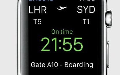 Thí điểm công nghệ quét Apple Watch thay cho vé máy bay