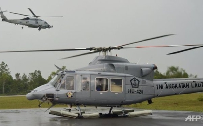 Rơi trực thăng ở Indonesia, 12 người thiệt mạng