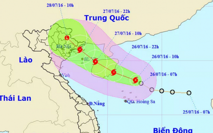 Cơn bão đầu tiên năm 2016 hướng vào Quảng Ninh, Hải Phòng