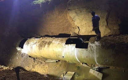 Đường ống nước sạch Sông Đà gặp sự cố lần thứ 20