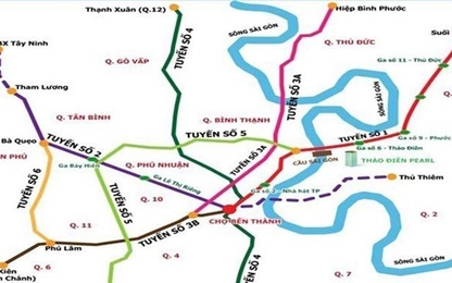 Hơn 41.000 tỷ đồng xây tuyến metro số 5 giai đoạn 1 ở Sài Gòn