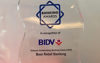 BIDV nhận giải Ngân hàng bán lẻ tiêu biểu 2016