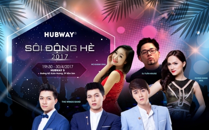 Hương Giang Idol “thả dáng” giữa dàn nam thần The Wings tại Hubway Sầm Sơn