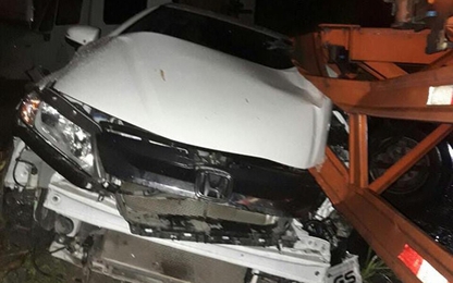 Tài xế ôtô Uber tố lái xe container cố tình chèn ép, gây tai nạn