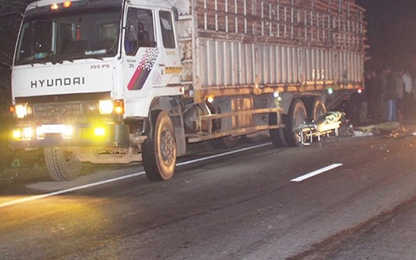 Người đàn ông tử vong khi xe tải phanh gấp trên quốc lộ