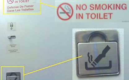 Nữ sinh hút thuốc trong toilet máy bay bị phạt 2 triệu đồng
